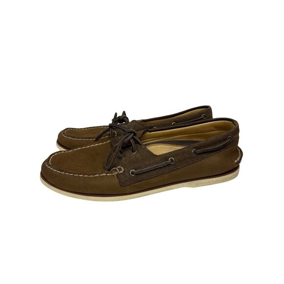 Sperry Men\'s Shoes Gold Cup Luxury Collection Boat Brown Nubuck Leather Size 12 main image 5